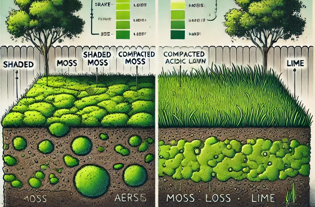 moss species comparison chart lawn