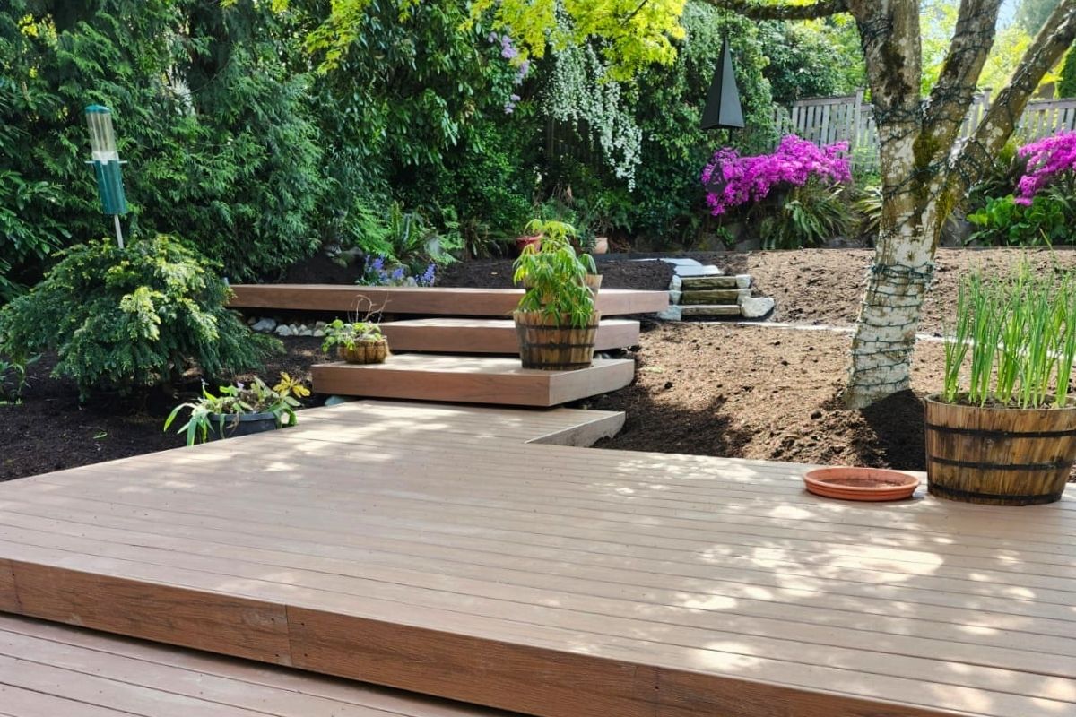 low-maintenance patio design Seattle