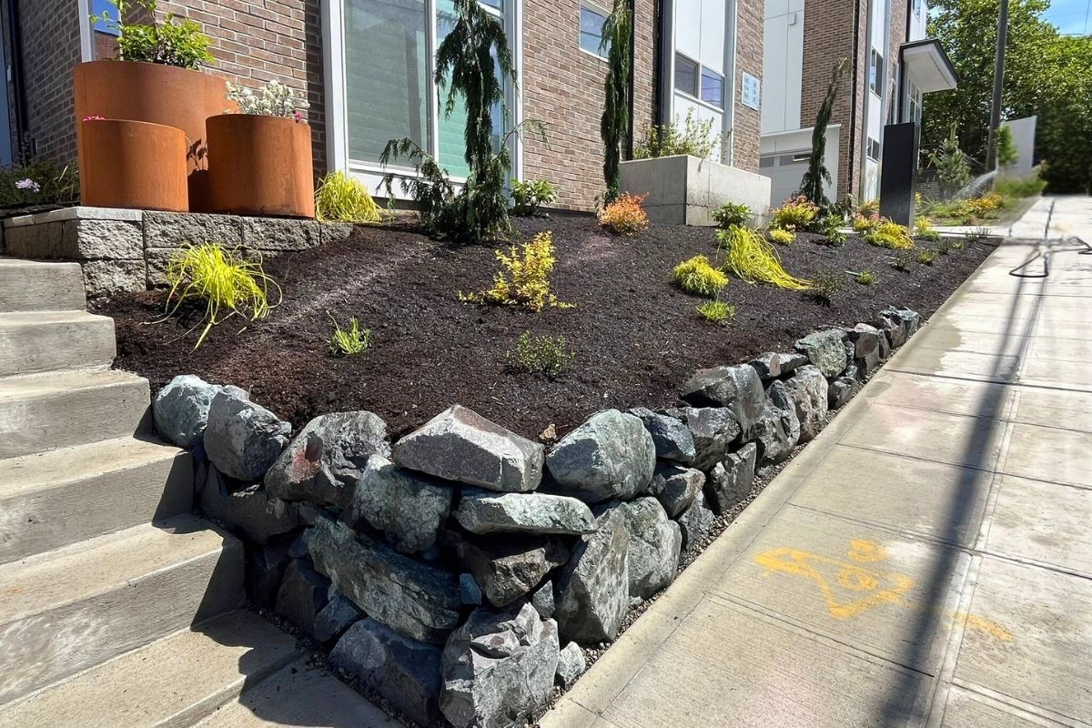 mulched garden beds Pacific Northwest