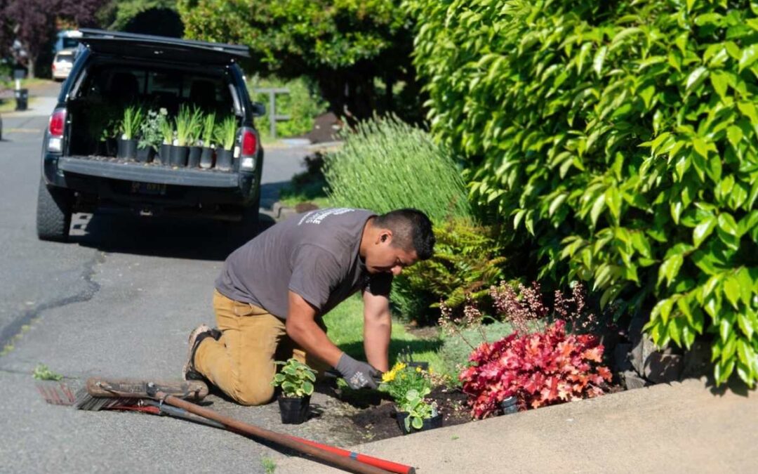 Seasonal color planting crew